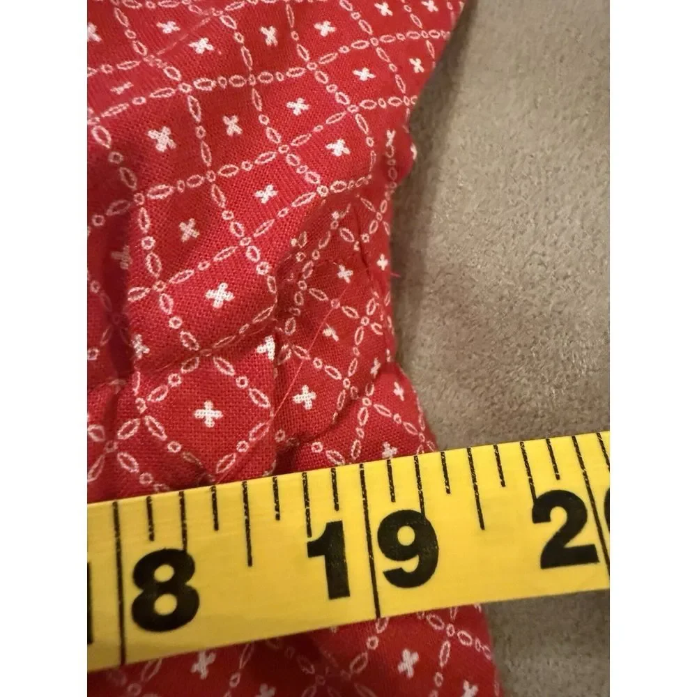 Womens Handmade Modest Dress Grandma Cottage Core XXL Red‎ Button Granny Prairie